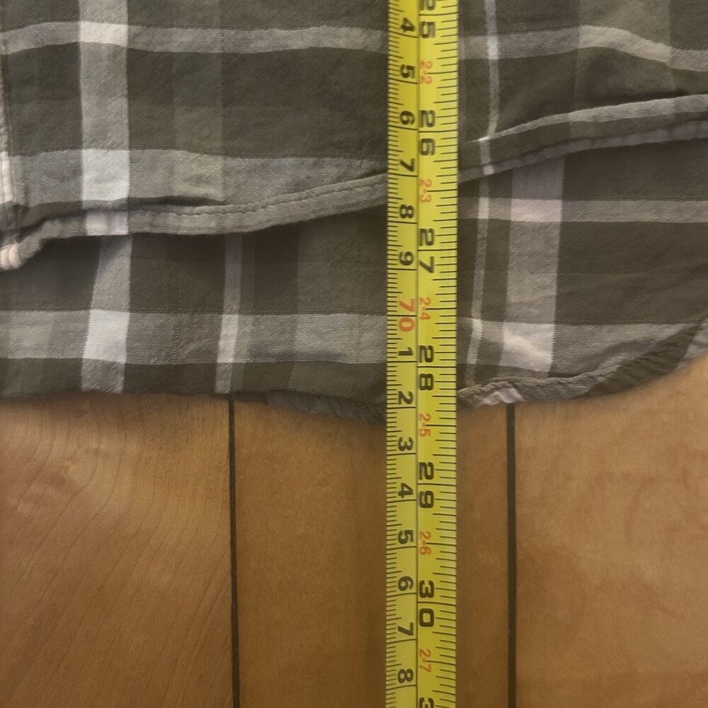 Eddie Bauer Womens 2XL Green Plaid Button Down-Lightweight Cotton-Country-Oudoor - Picture 6 of 7